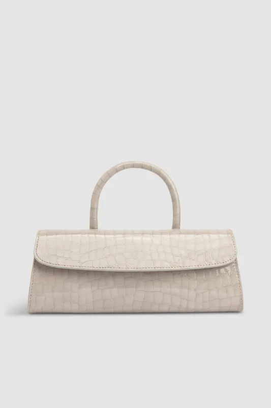 Mini Longa Croco Embossed Top-Handle Bag made by BY FAR