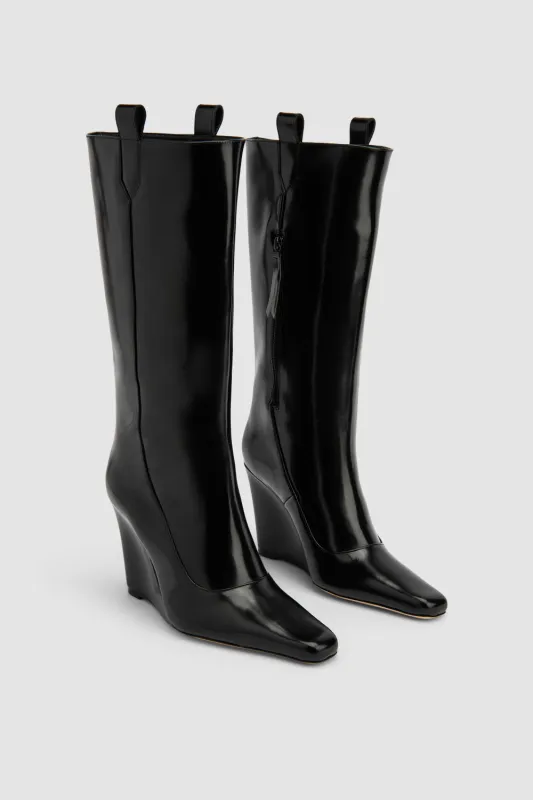 Drama Semi Patent Knee-High Boot made by BY FAR