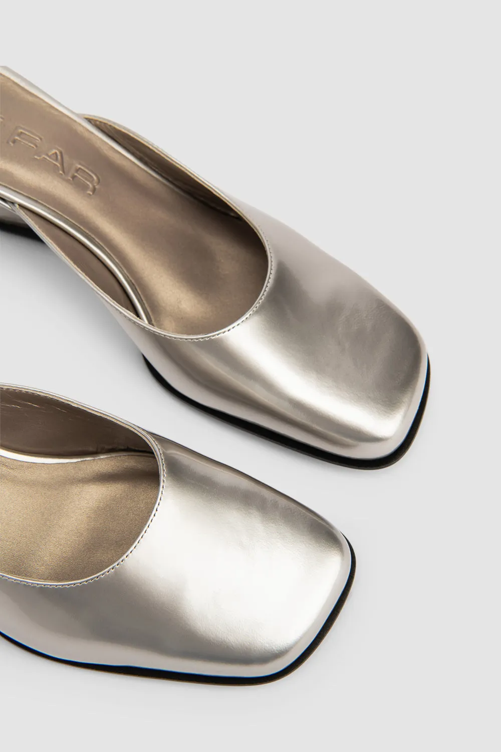 Caroo Closed Toe Metallic Mule sold by BY FAR product image thumbnail 3
