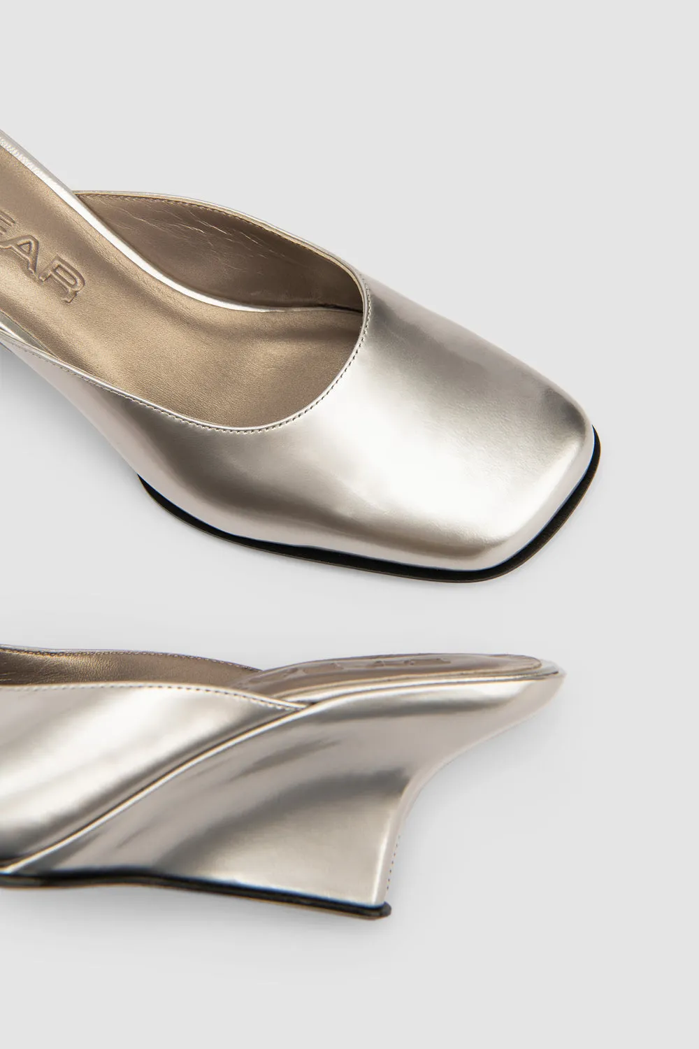 Caroo Closed Toe Metallic Mule sold by BY FAR product image thumbnail 4