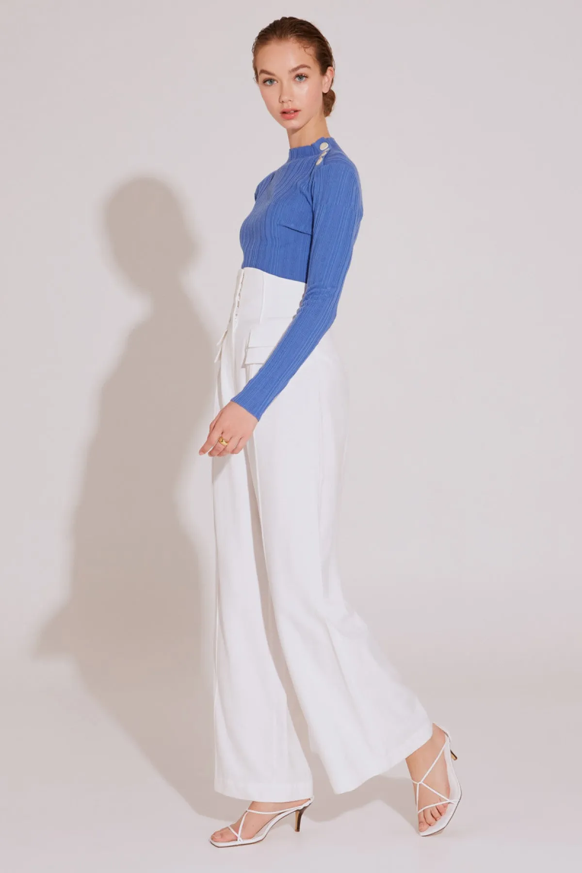 STAGES LONG SLEEVE KNIT TOP blue sold by C/MEO Collective product image thumbnail 4