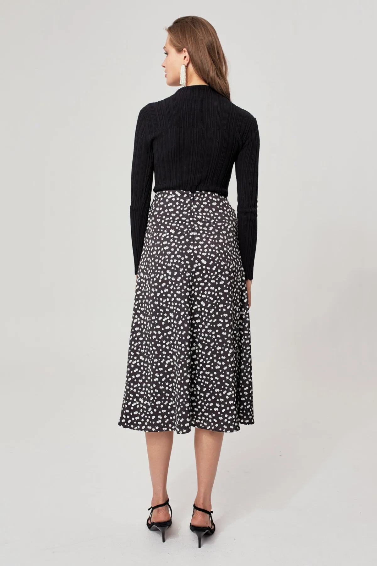 SWAY SKIRT black w cream floral sold by C/MEO Collective product image thumbnail 5