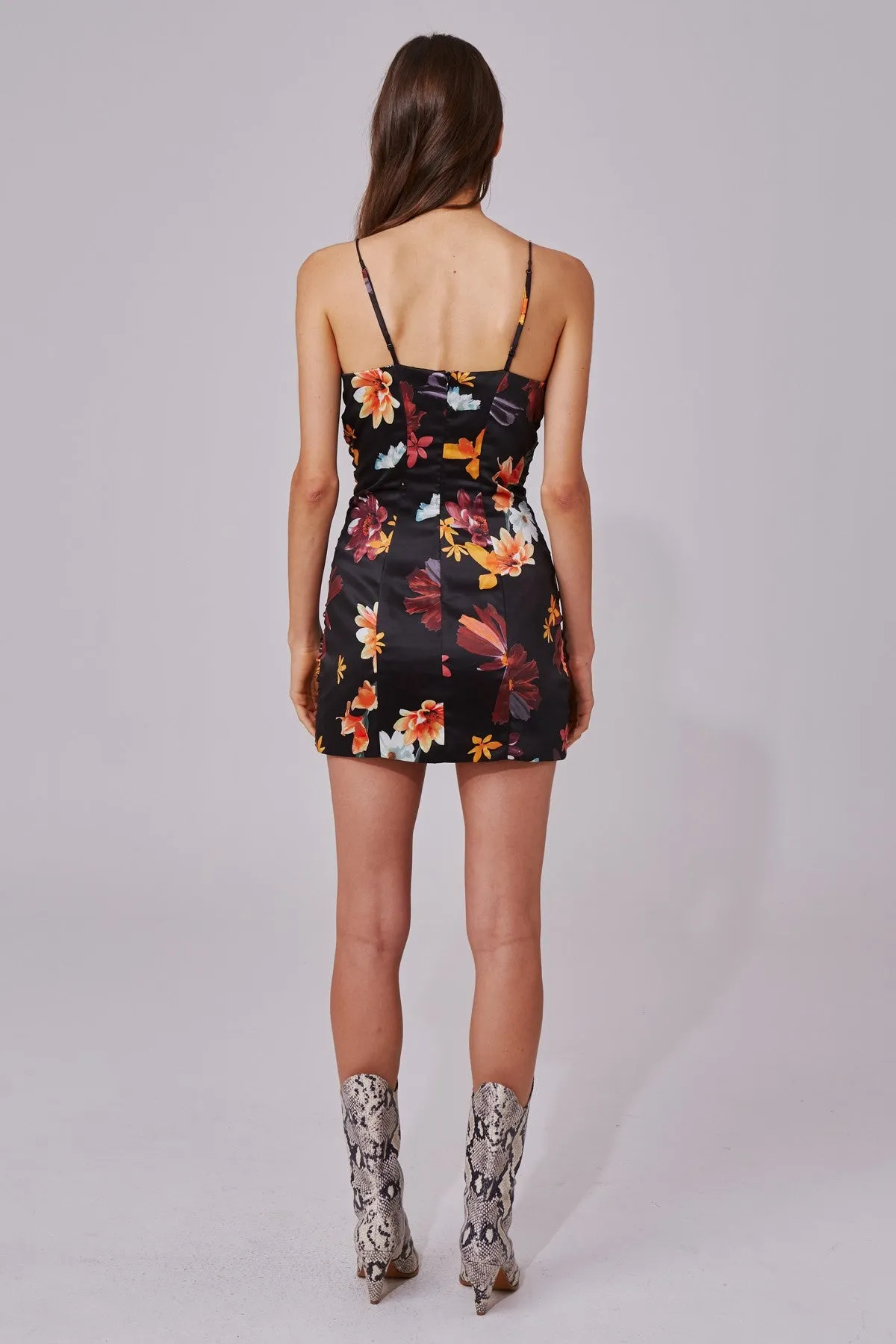 OBSESSIONS MINI DRESS black floral sold by C/MEO Collective product image thumbnail 5