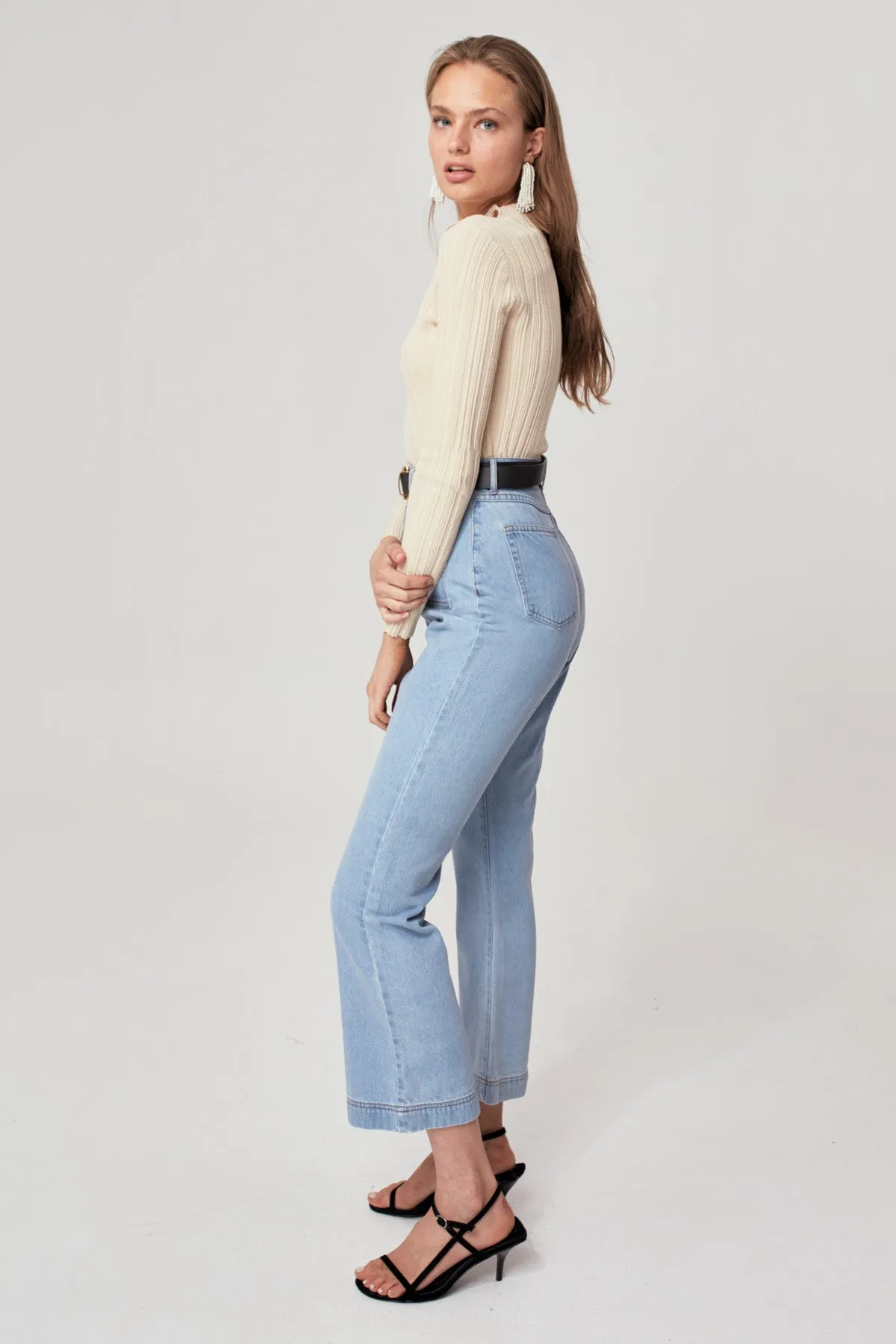 FALSE ALARM LONG SLEEVE KNIT TOP toffee sold by C/MEO Collective product image thumbnail 4