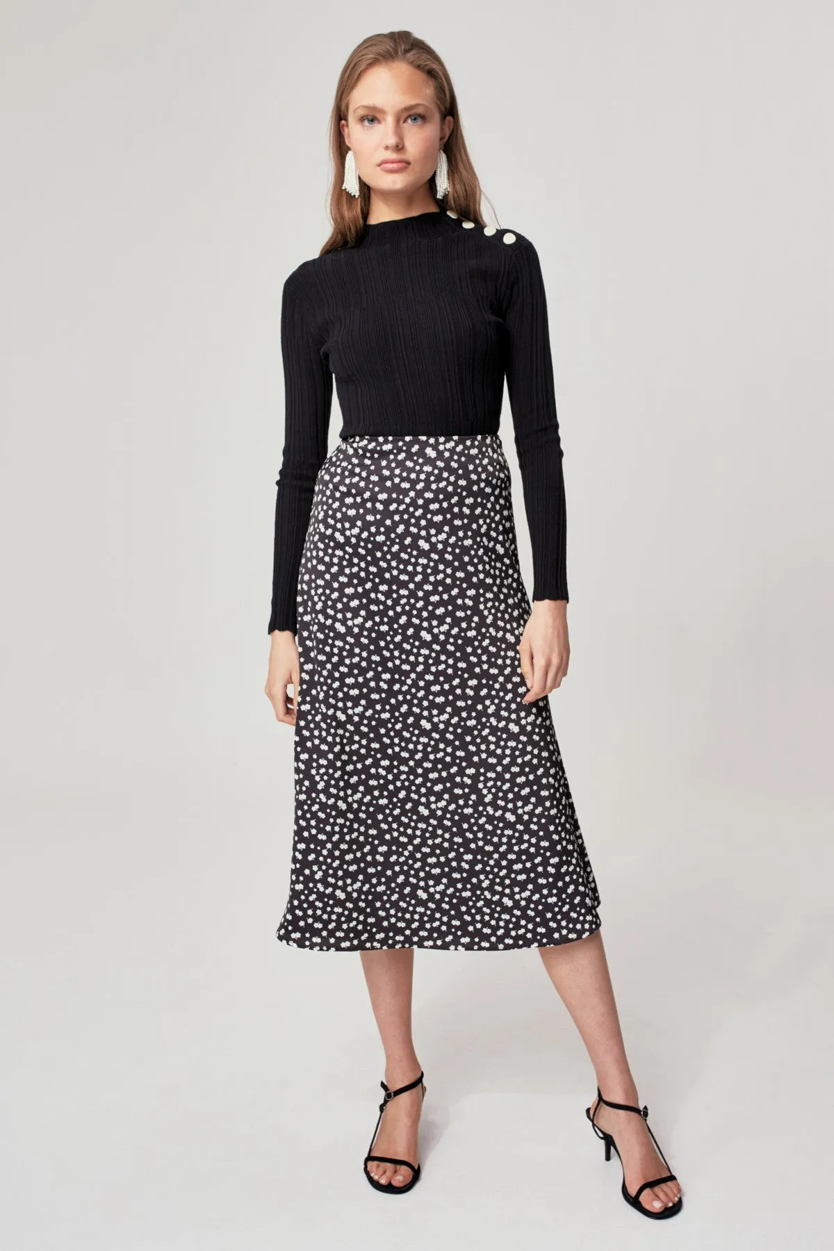 FALSE ALARM LONG SLEEVE KNIT TOP black sold by C/MEO Collective product image thumbnail 4