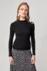 FALSE ALARM LONG SLEEVE KNIT TOP black sold by C/MEO Collective