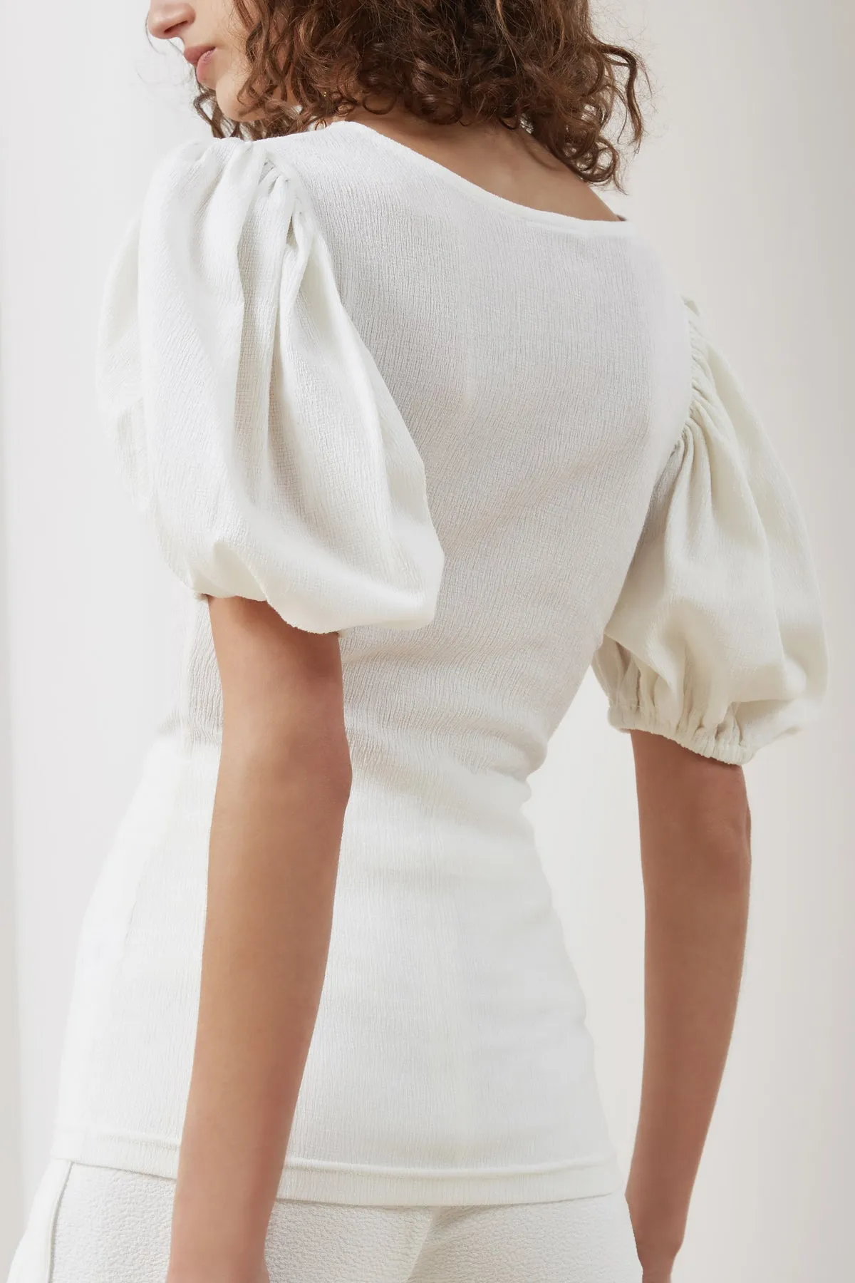 CIRCUIT SHORT SLEEVE TOP ivory sold by C/MEO Collective product image thumbnail 3