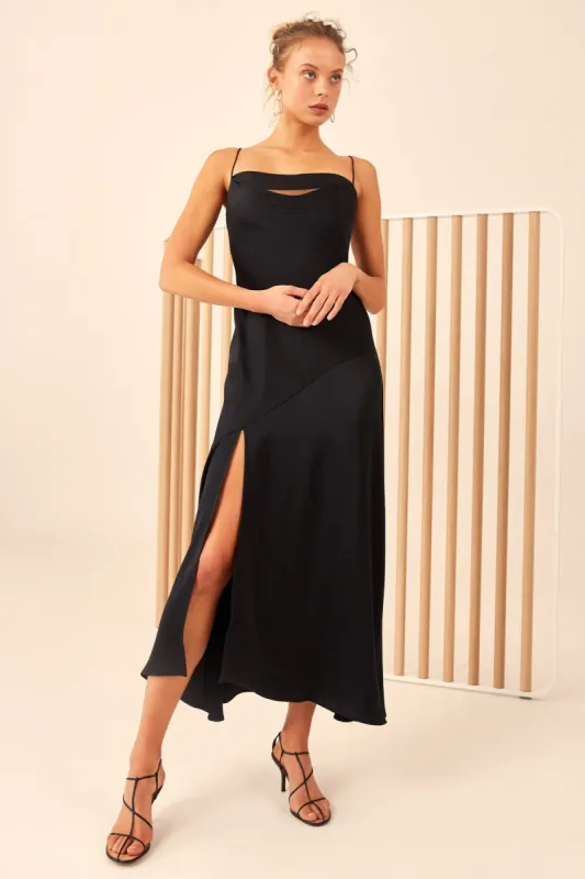 ALL RIGHT NOW GOWN black sold by C/MEO Collective