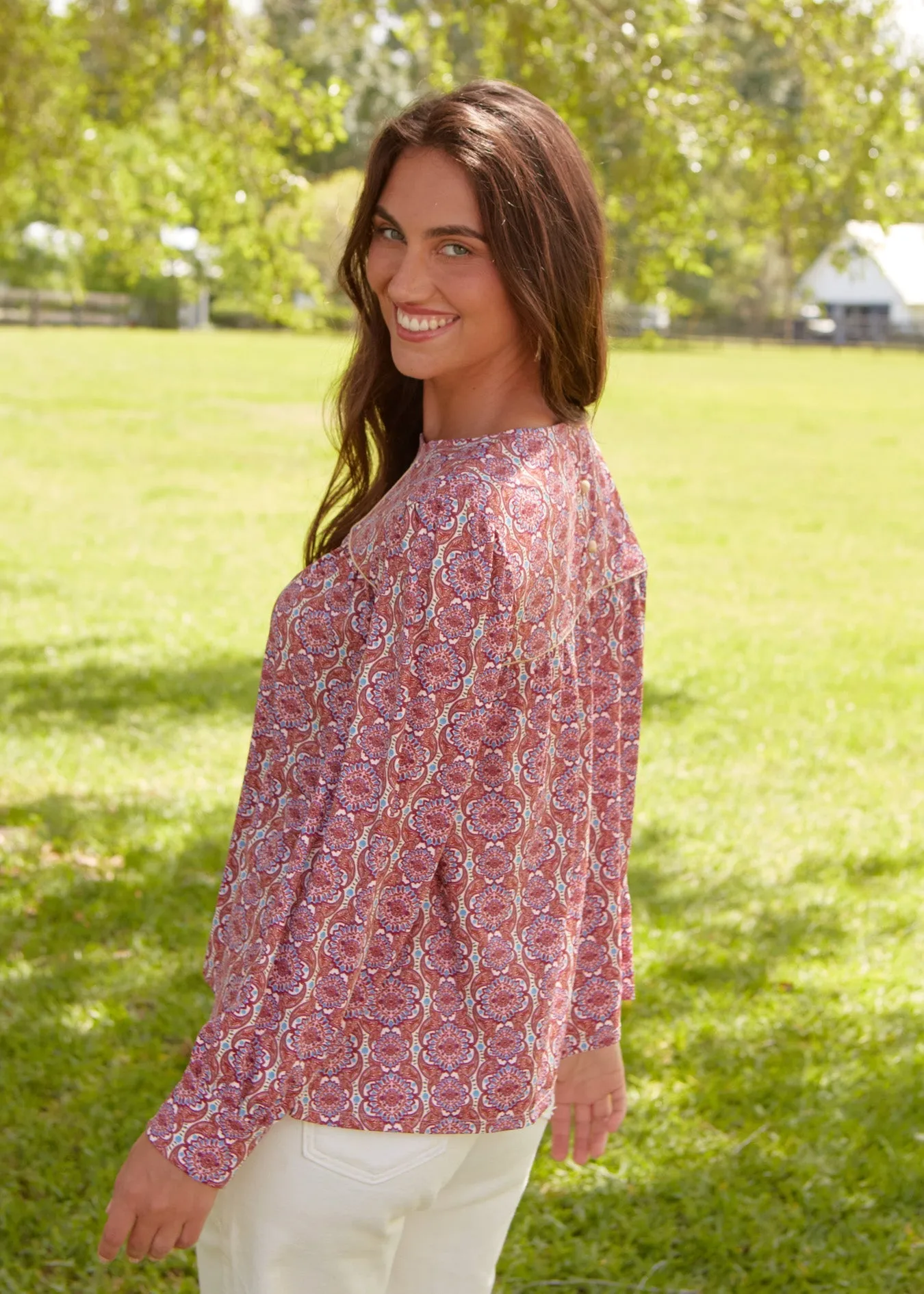Camden Geo Long Sleeve Top sold by Cabana Life product image thumbnail 3