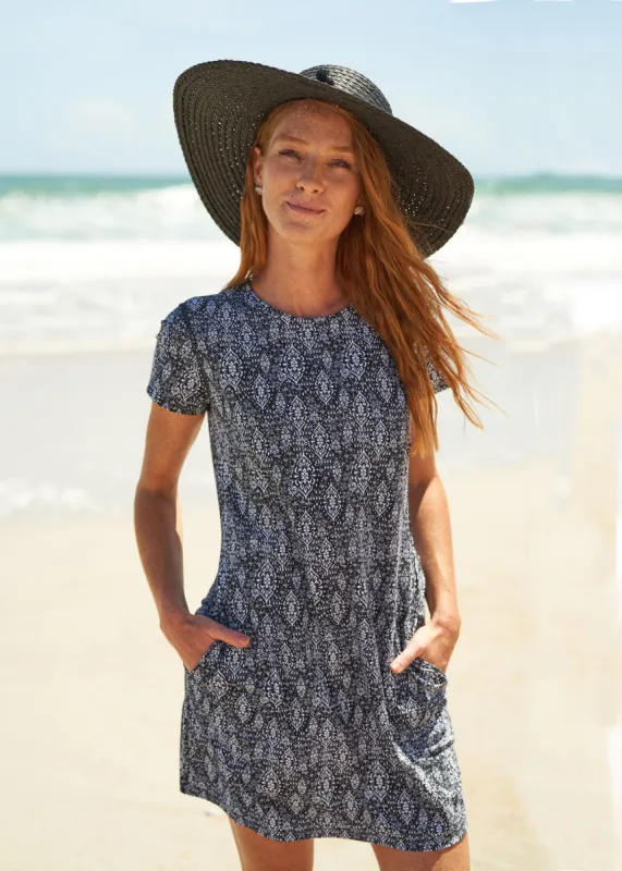 Sanibel Short Sleeve Shift Dress sold by Cabana Life