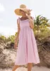 Pink Eyelet Midi Dress sold by Cabana Life