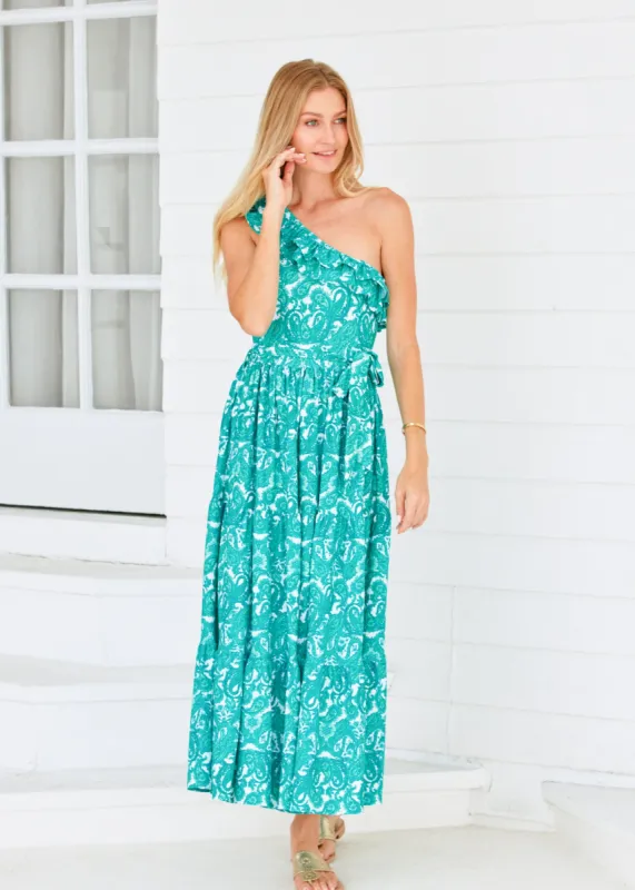 St. Pete One Shoulder Maxi Dress sold by Cabana Life