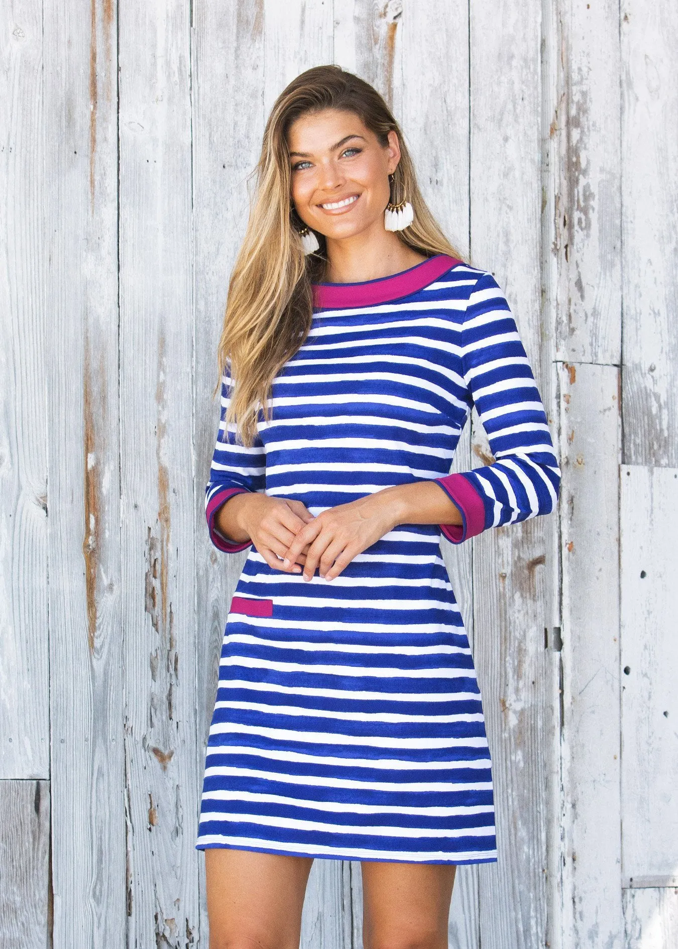 Watercolor Stripe Cabana Shift Dress sold by Cabana Life