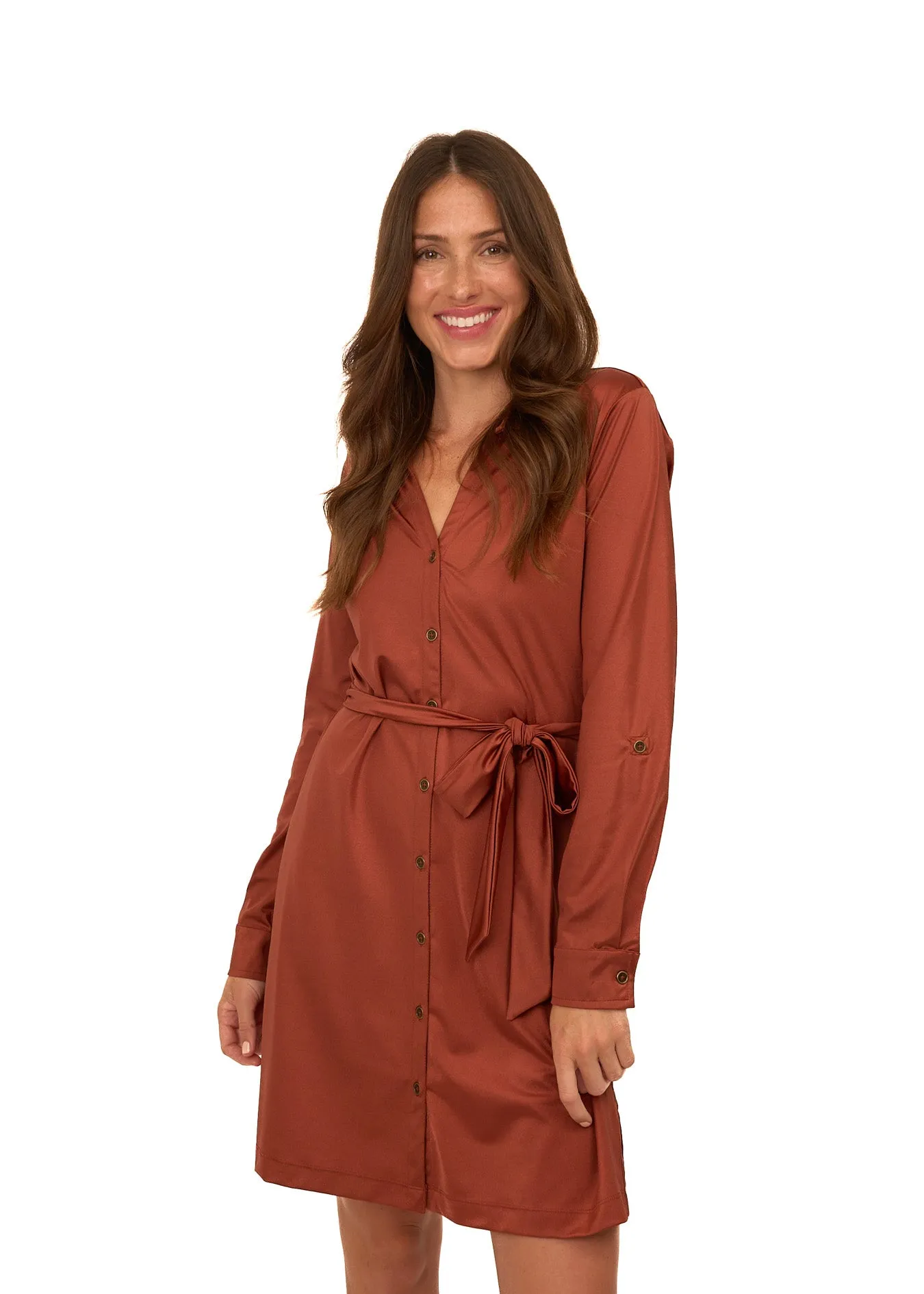 Copper Button Down Shirt Dress sold by Cabana Life product image thumbnail 4