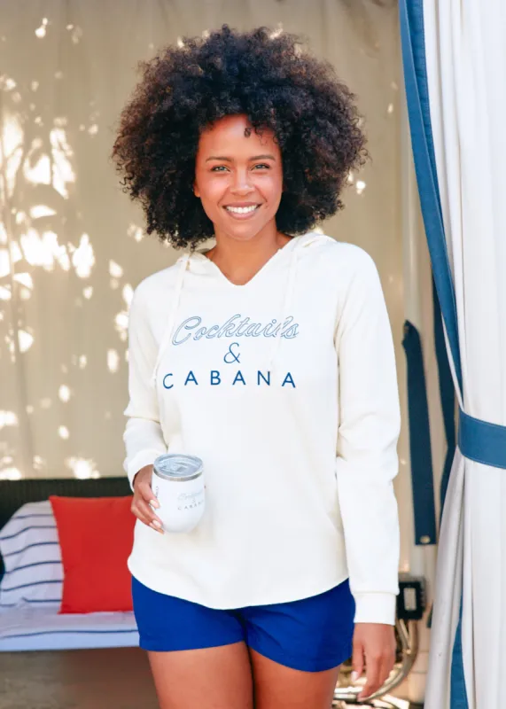Cocktails & Cabana Cream Hooded Sweatshirt made by Cabana Life