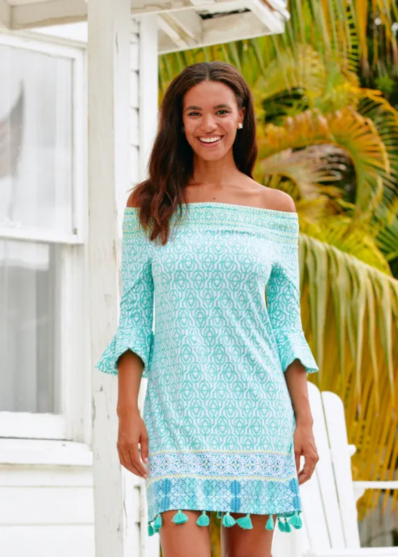 Coastal Cottage Off The Shoulder Dress sold by Cabana Life