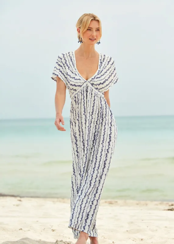 San Sebastian Flutter Sleeve Maxi Dress sold by Cabana Life