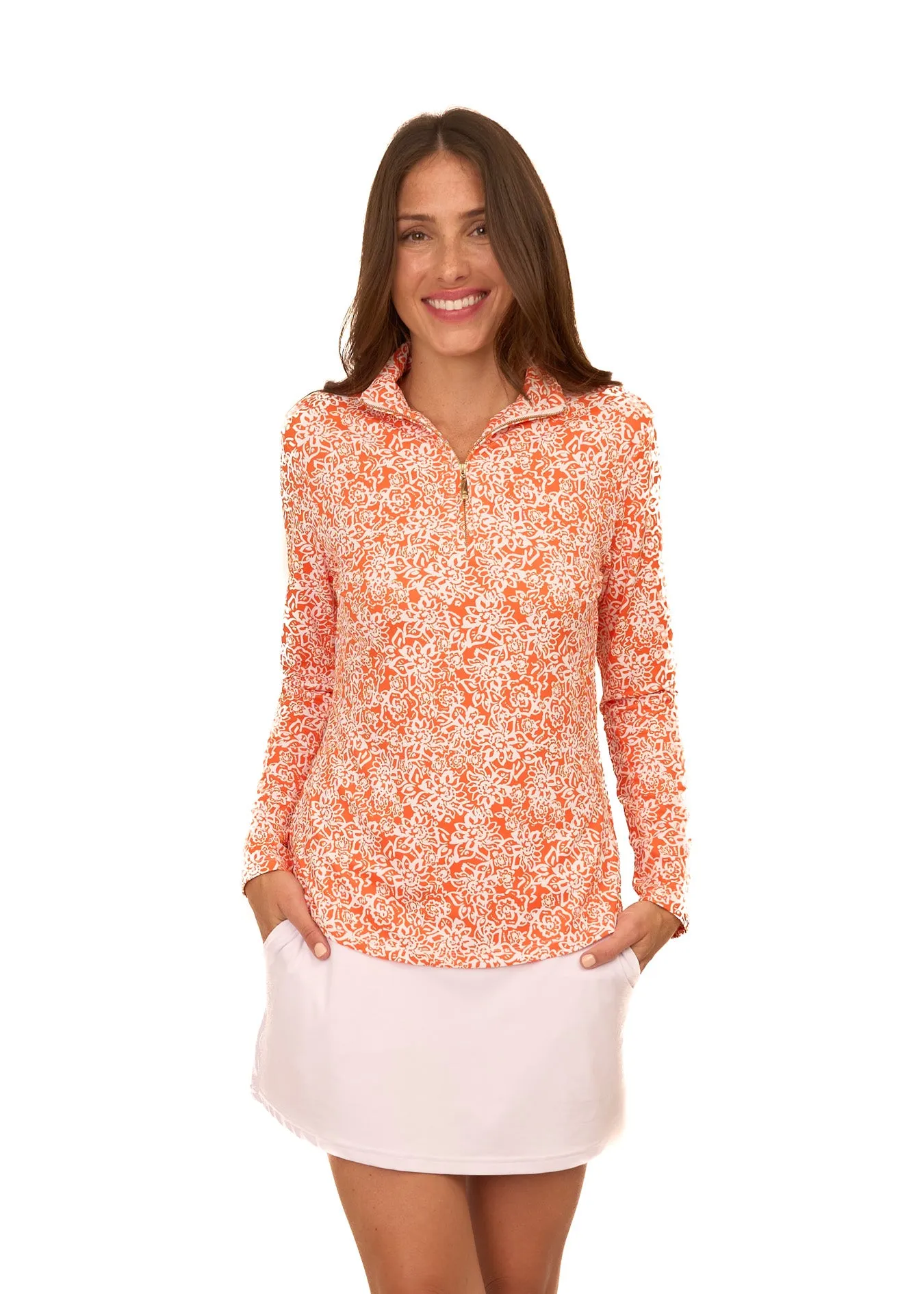 Orange Game Day 1/4 Zip Sport Top sold by Cabana Life product image thumbnail 5