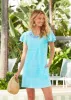 Naples Ruffle Short Sleeve Dress sold by Cabana Life