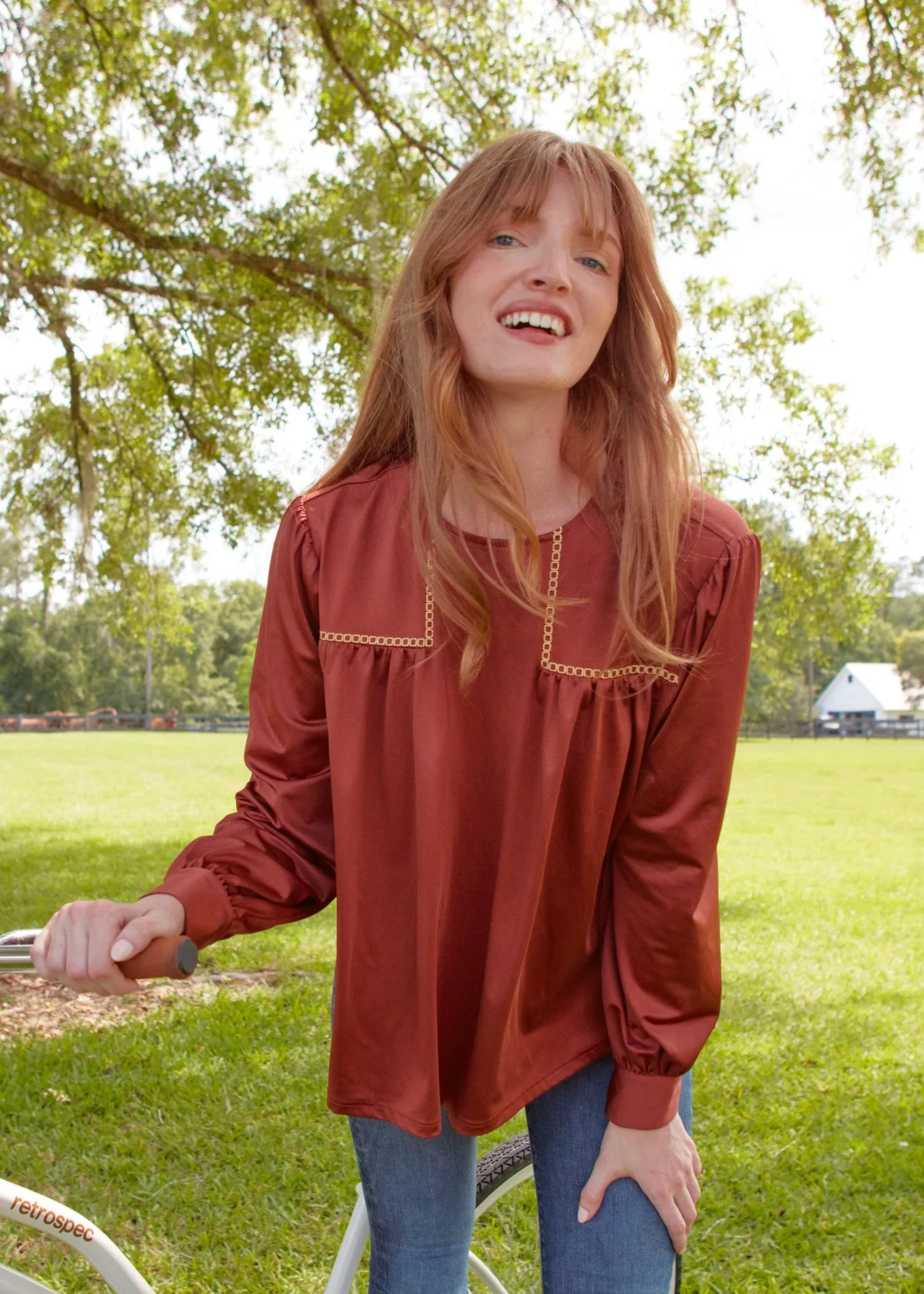 Copper Long Sleeve Top sold by Cabana Life product image thumbnail 3