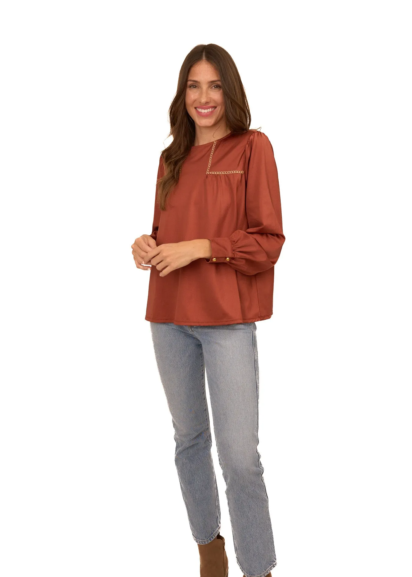 Copper Long Sleeve Top sold by Cabana Life product image thumbnail 4