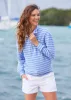 Blue Half Zip Pullover sold by Cabana Life