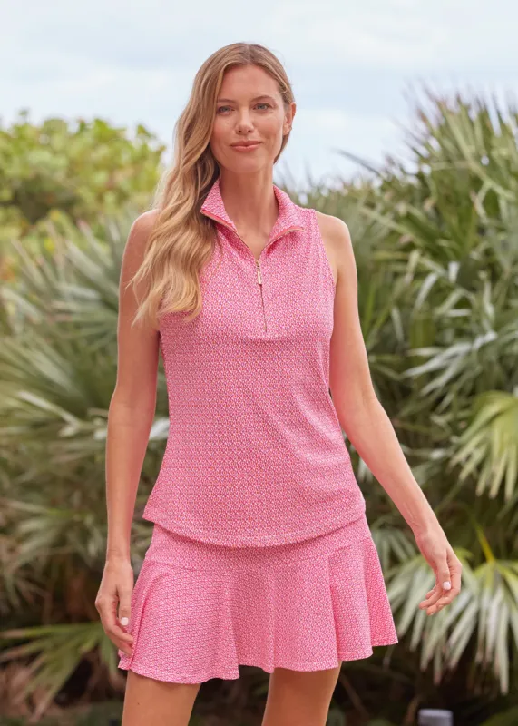 Amelia Island 1/4 Zip Sleeveless Sport Top made by Cabana Life