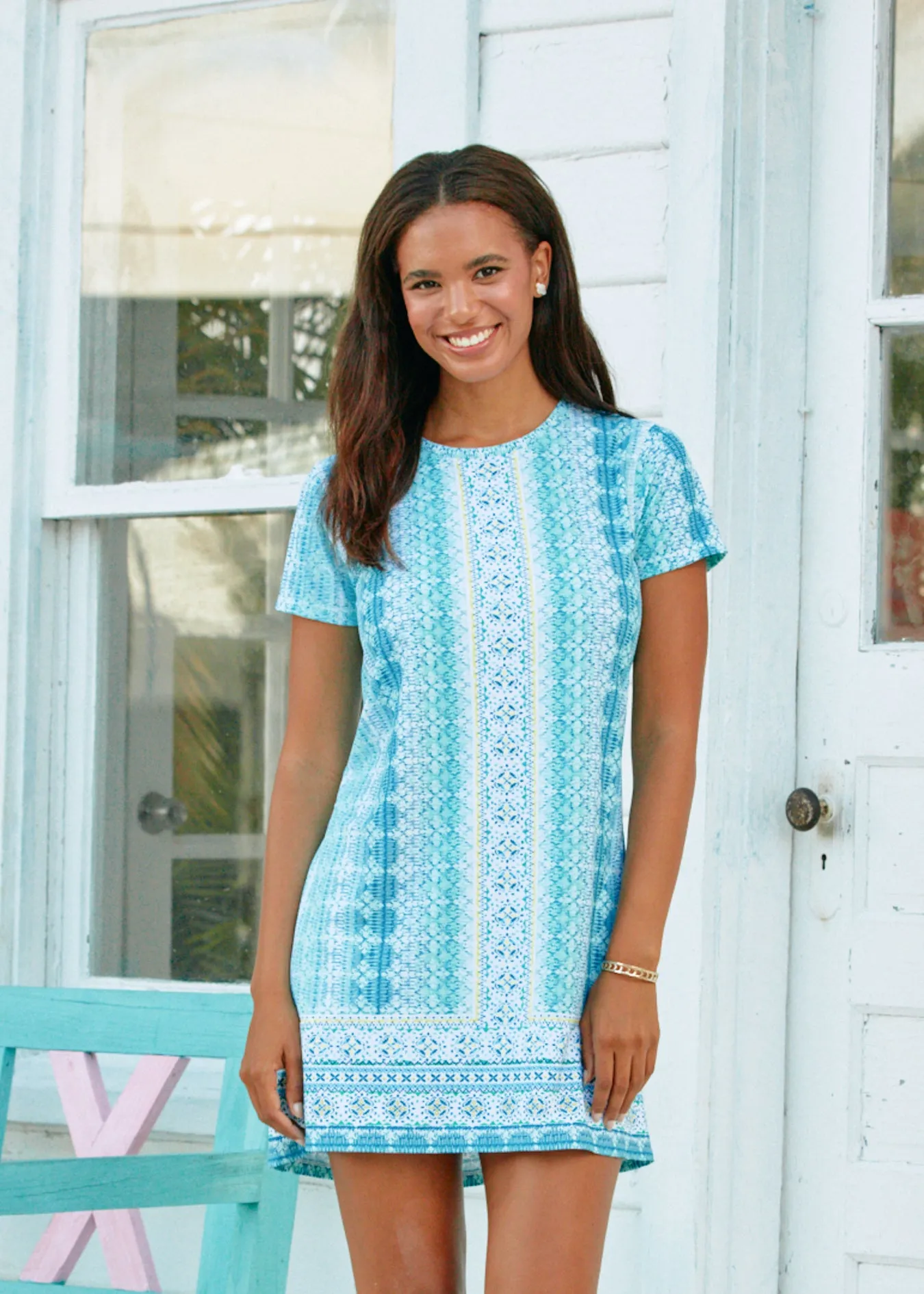 Coastal Cottage Short Sleeve Shift Dress sold by Cabana Life product image thumbnail 2