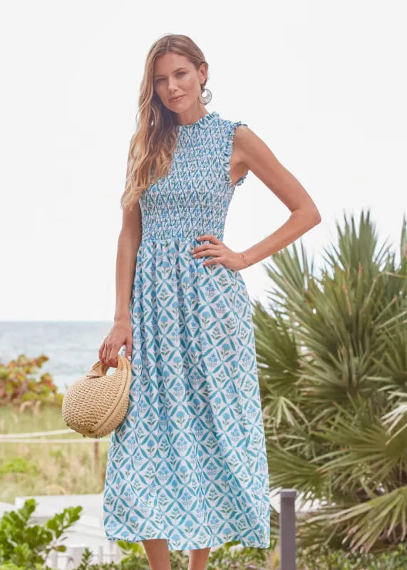 Rosemary Beach Smocked Maxi Dress sold by Cabana Life