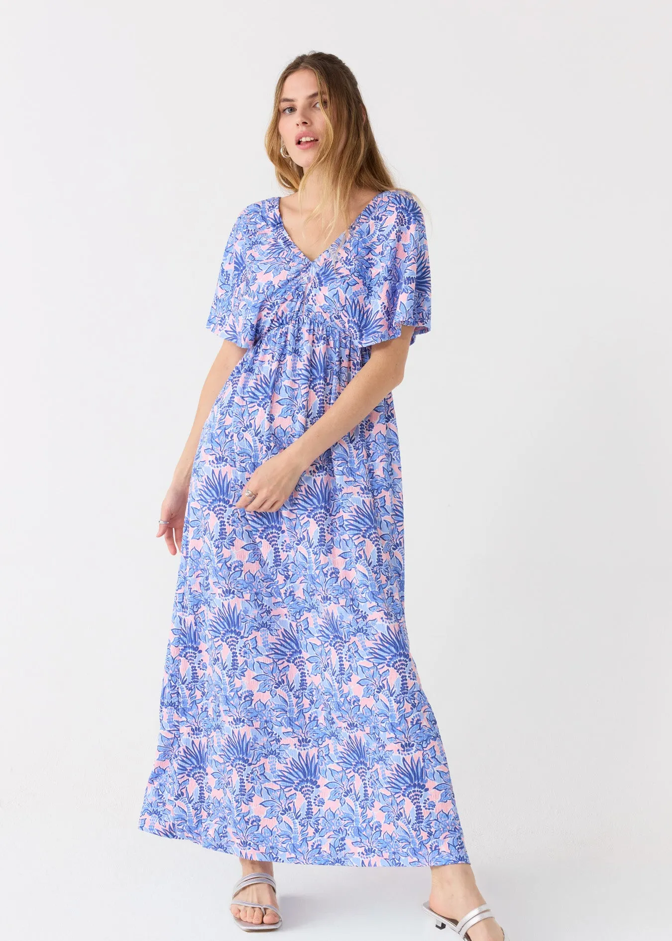 Palm Beach Flutter Sleeve Maxi Dress sold by Cabana Life product image thumbnail 3