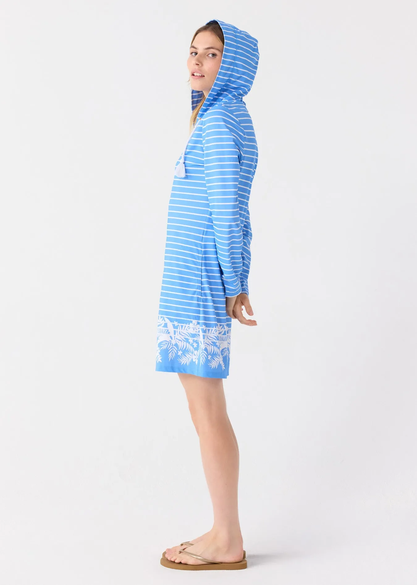 Palm Beach Lace Up Hooded Cover Up sold by Cabana Life product image thumbnail 3