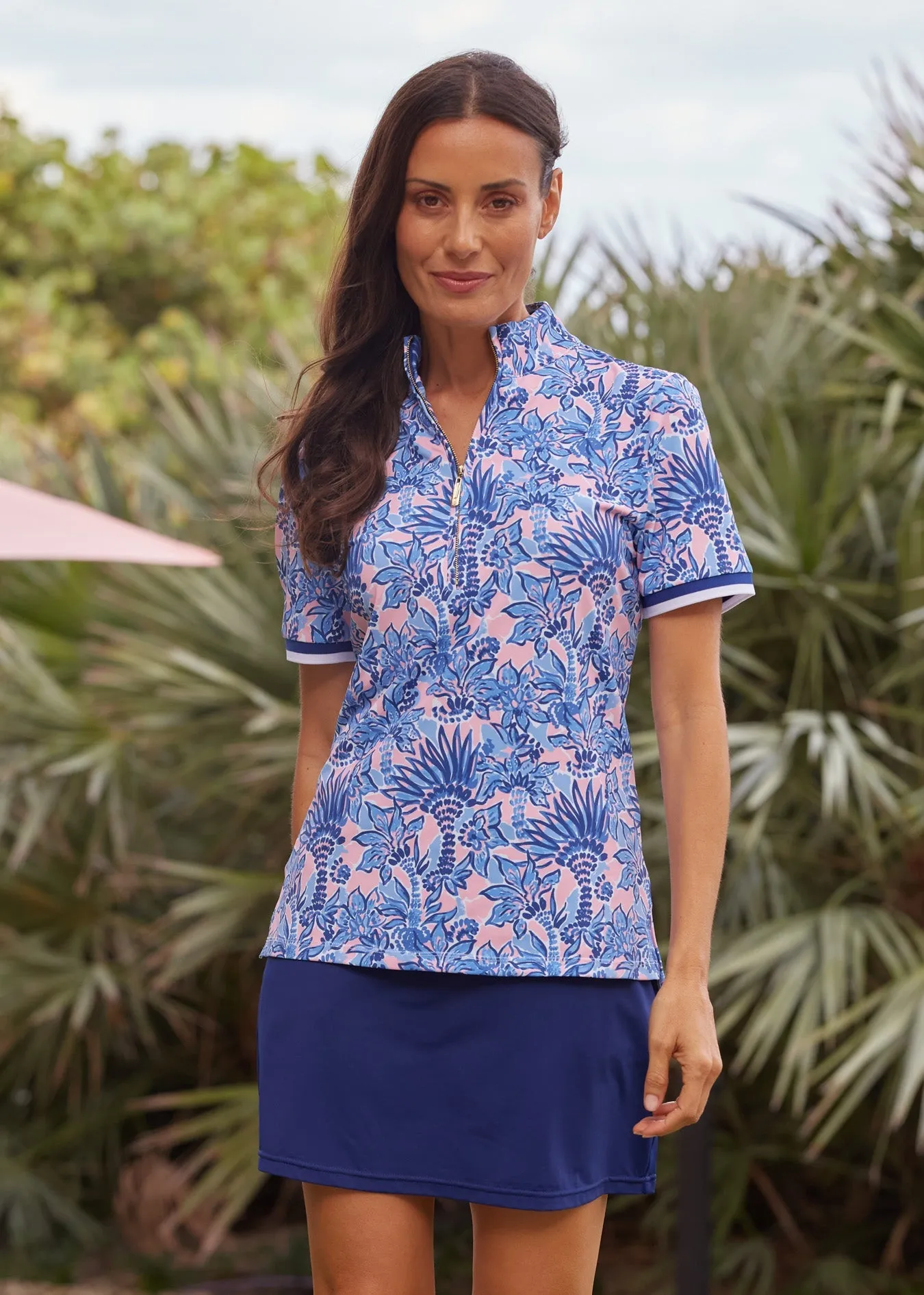 Palm Beach Short Sleeve Collared 1/4 Zip sold by Cabana Life