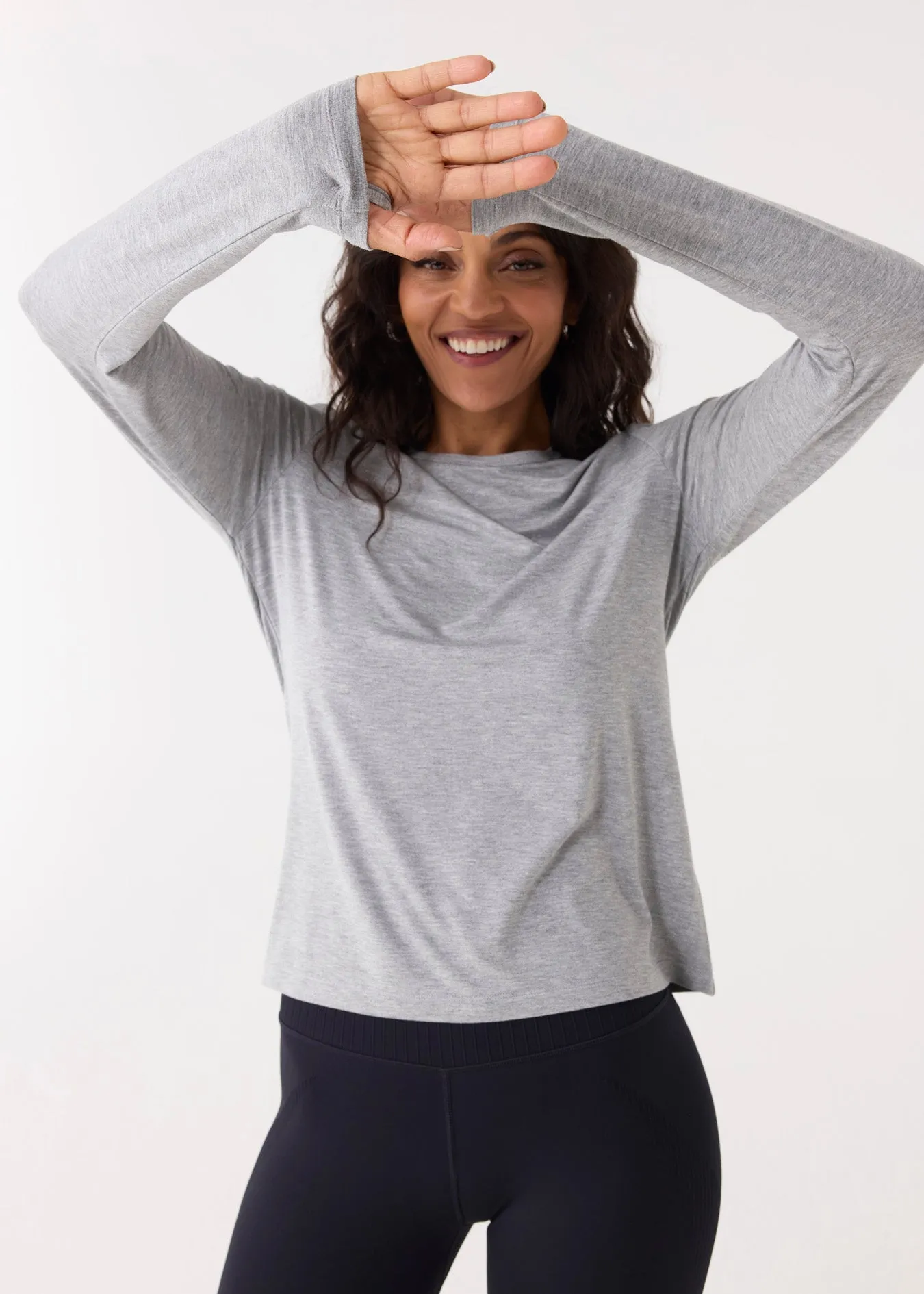 Grey Bamboo Long Sleeve Top sold by Cabana Life product image thumbnail 2