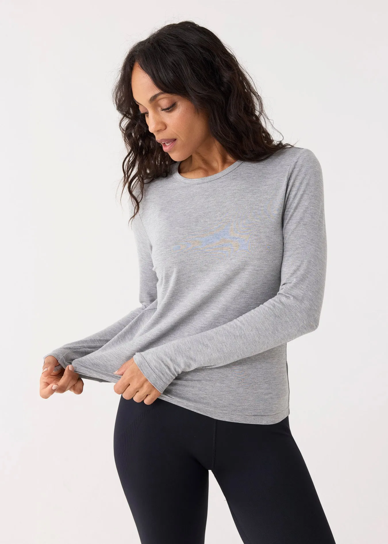 Grey Bamboo Long Sleeve Top sold by Cabana Life