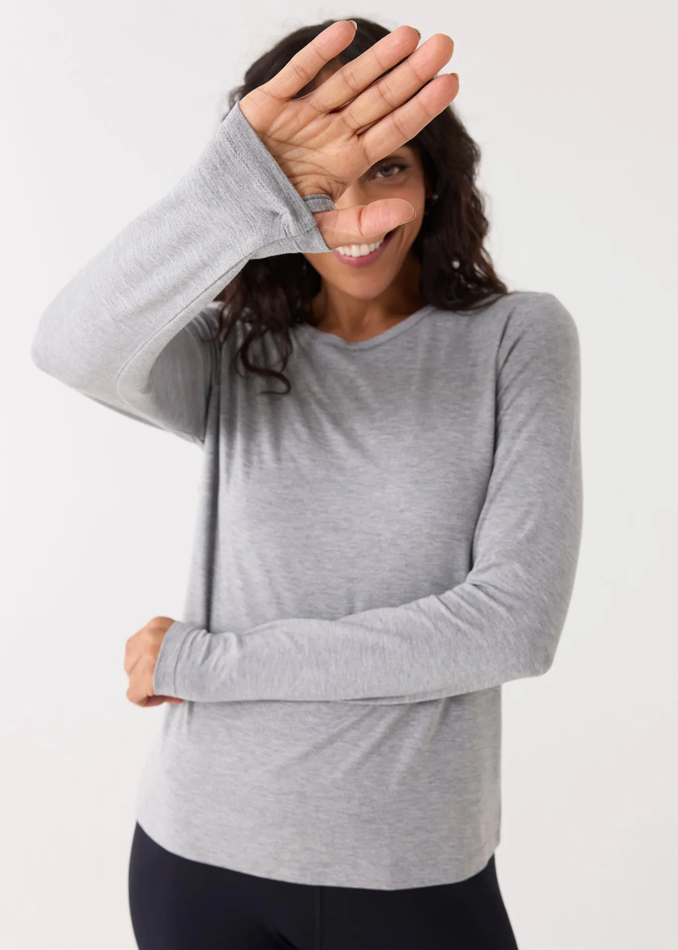 Grey Bamboo Long Sleeve Top sold by Cabana Life product image thumbnail 3