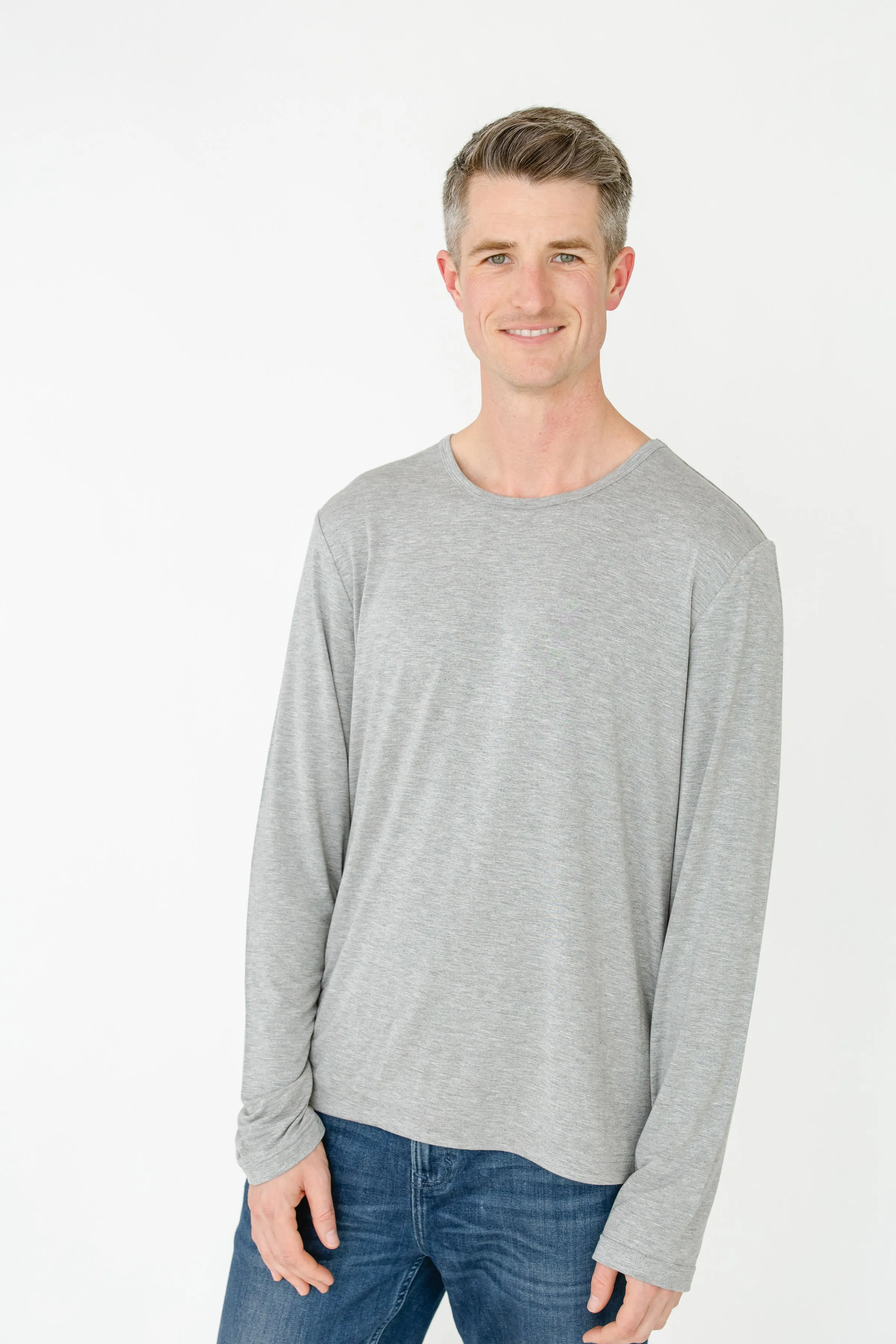 Grey Bamboo Long Sleeve Sun Shirt sold by Cabana Life