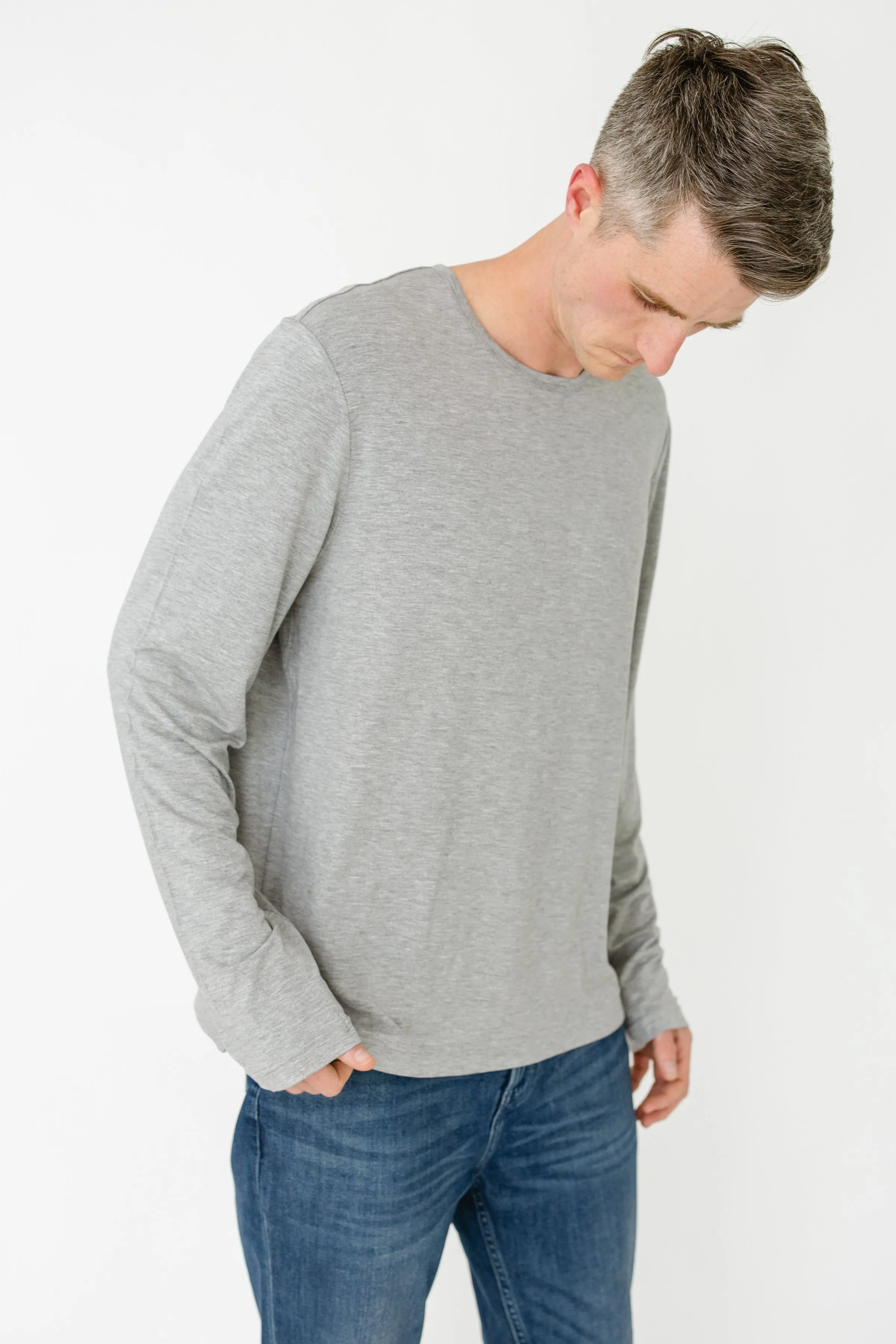Grey Bamboo Long Sleeve Sun Shirt sold by Cabana Life product image thumbnail 4
