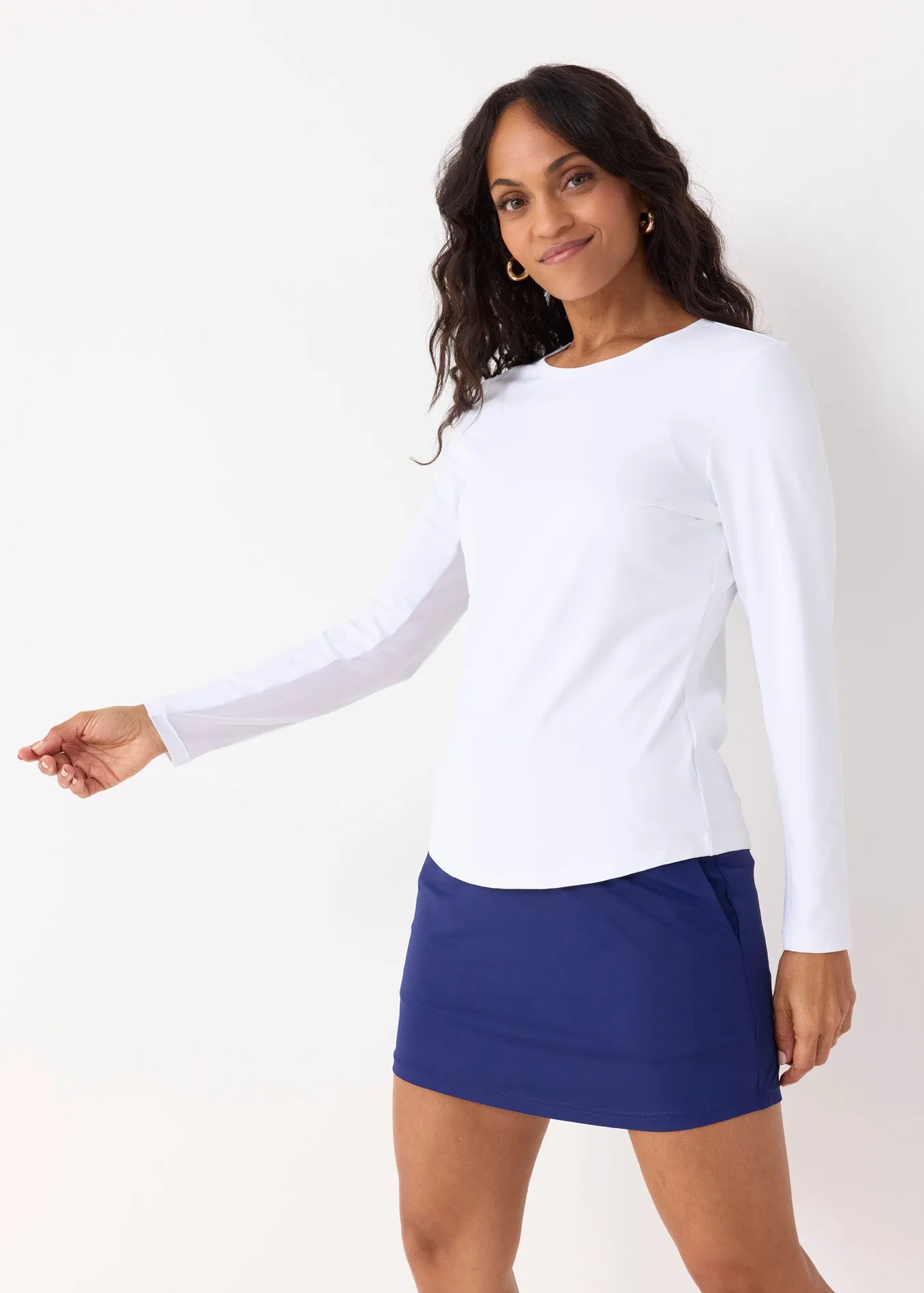 White Long Sleeve Performance Top sold by Cabana Life product image thumbnail 3