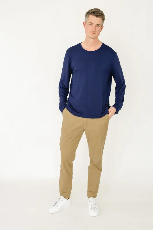 Navy Bamboo Long Sleeve Sun Shirt sold by Cabana Life