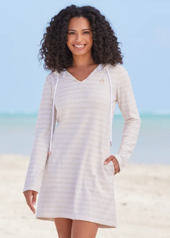 Sample - Cream Hoodie Dress sold by Cabana Life