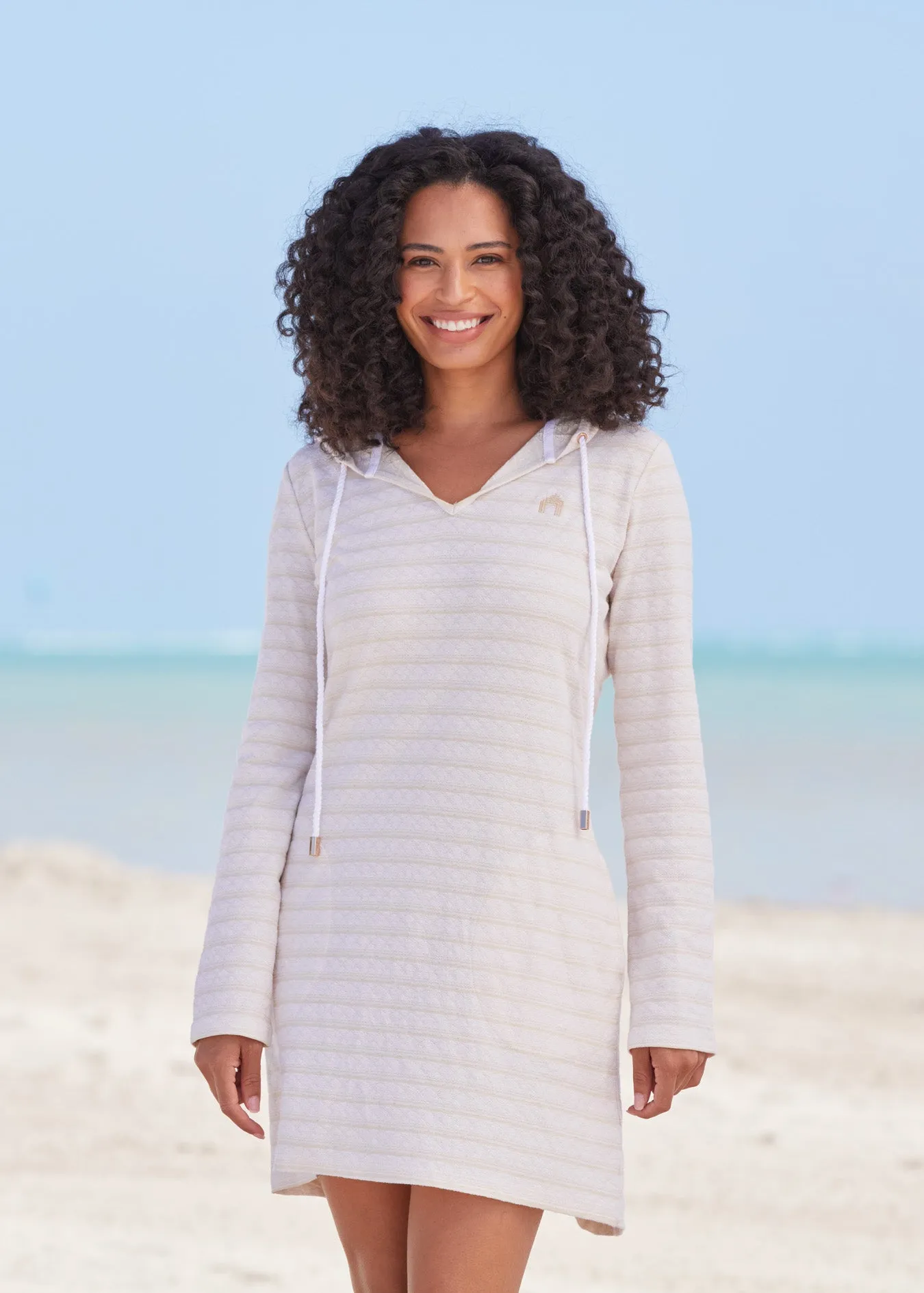 Sample - Cream Hoodie Dress sold by Cabana Life product image thumbnail 3