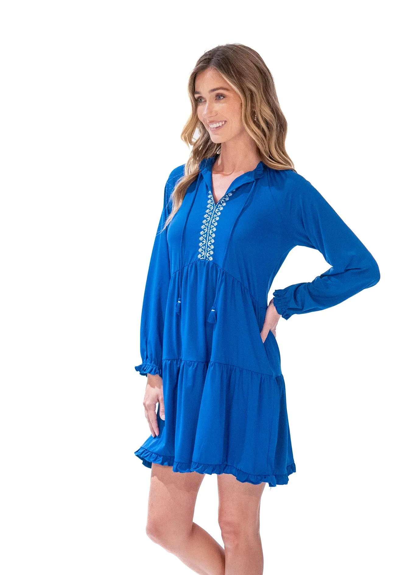 Sample - Navy Tiered Ruffle Dress sold by Cabana Life product image thumbnail 5