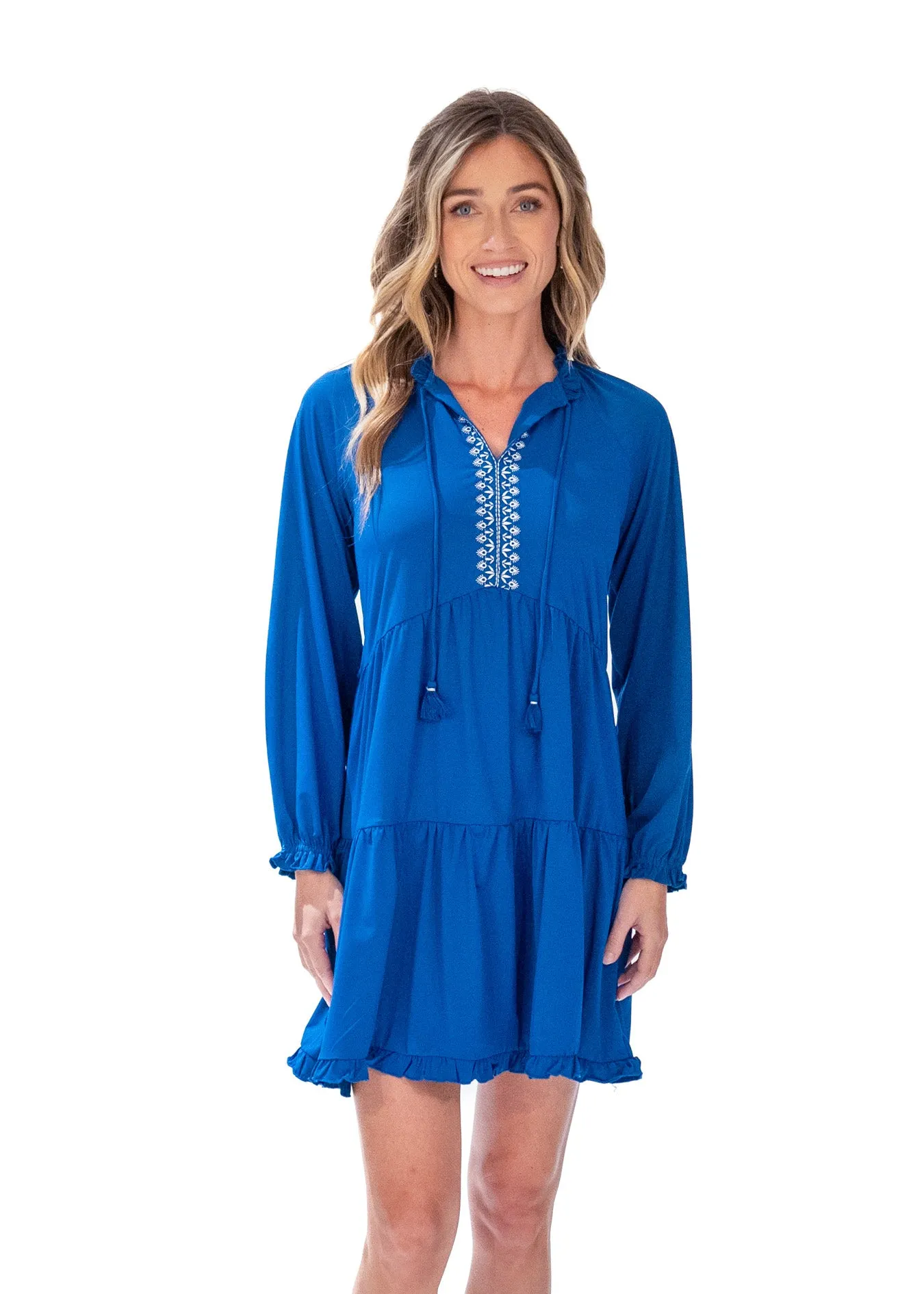 Sample - Navy Tiered Ruffle Dress sold by Cabana Life product image thumbnail 4