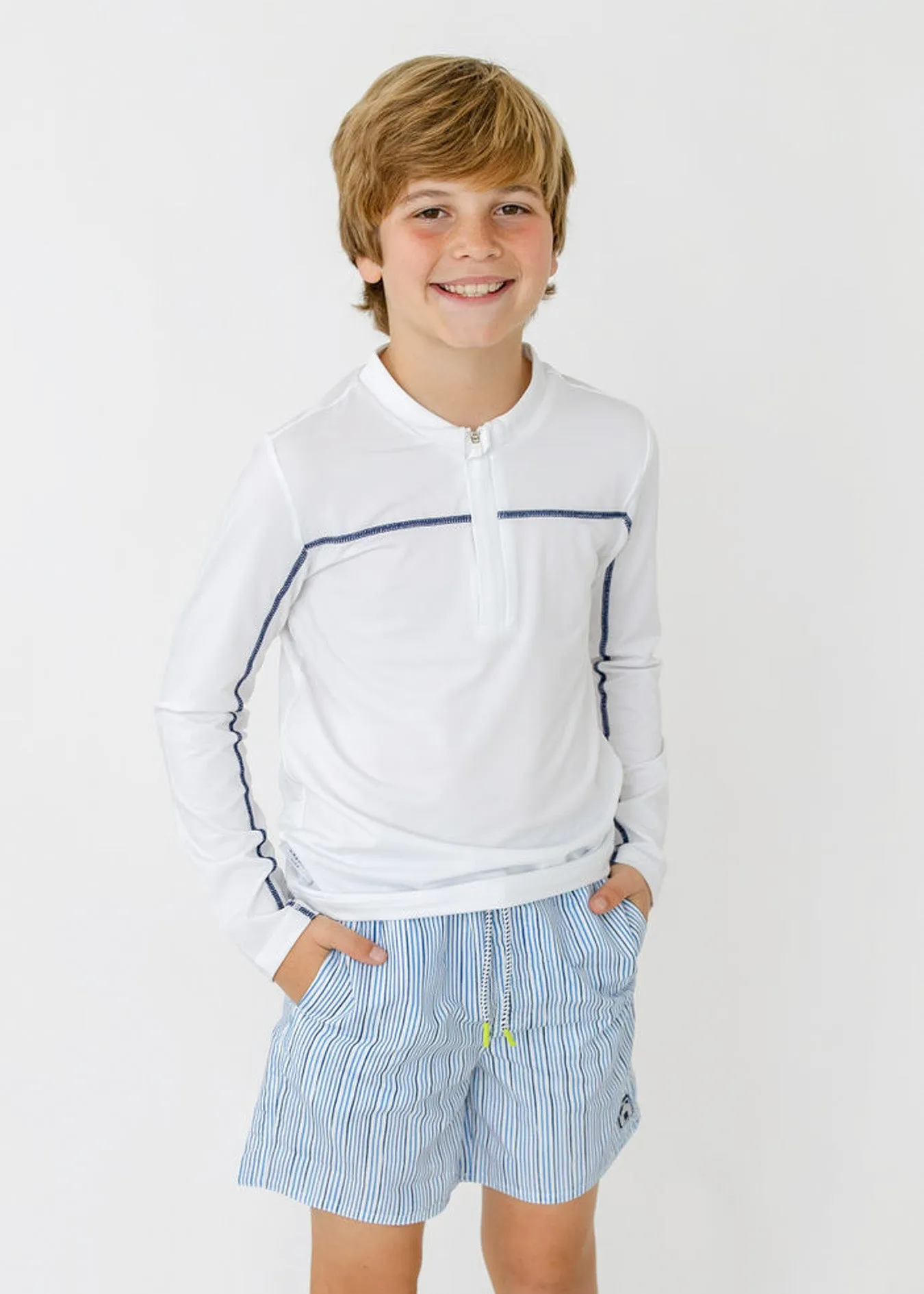 Sample - Boys Seaside Stripe Swim Trunk sold by Cabana Life