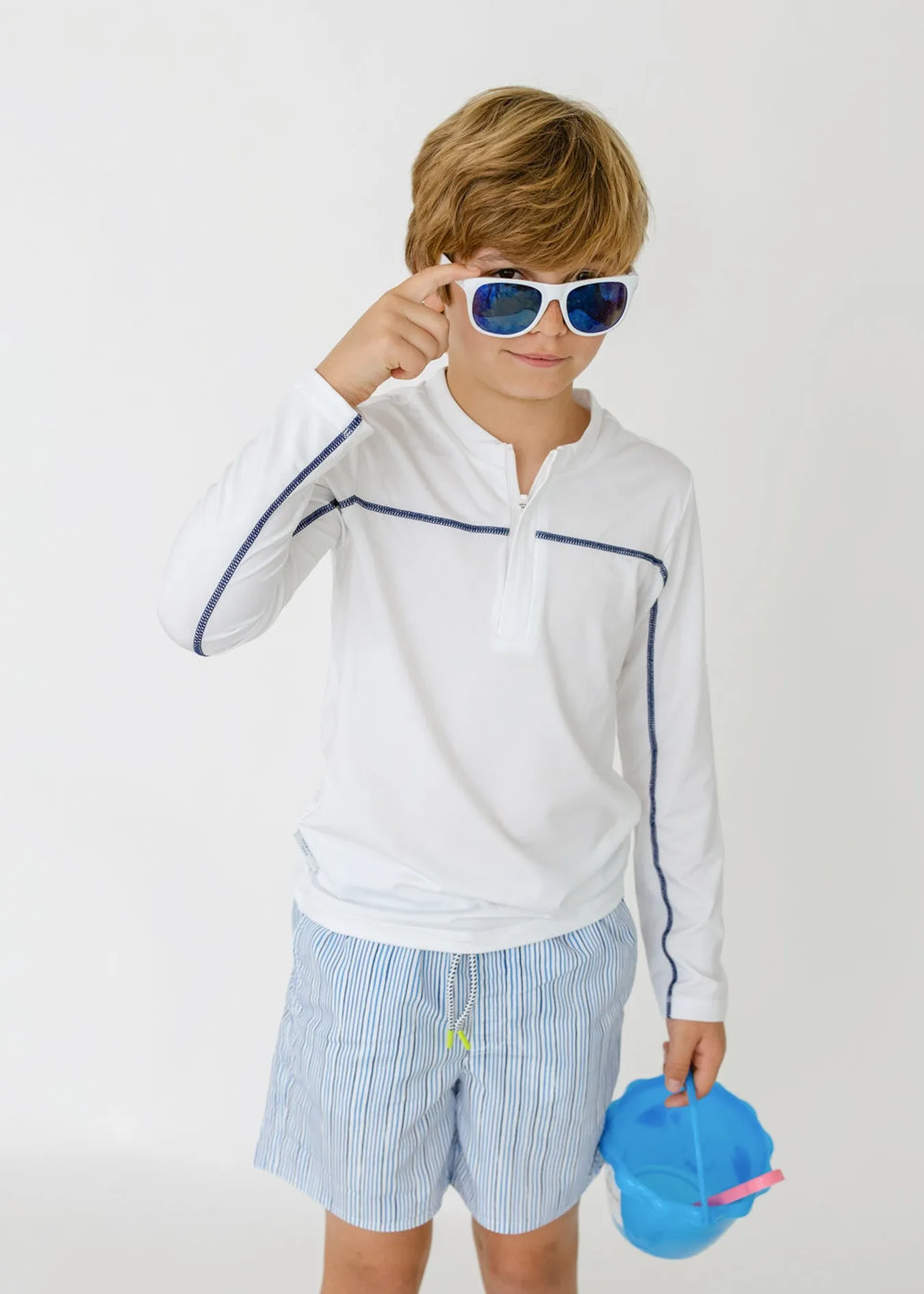 Sample - Boys Seaside Stripe Swim Trunk sold by Cabana Life product image thumbnail 2