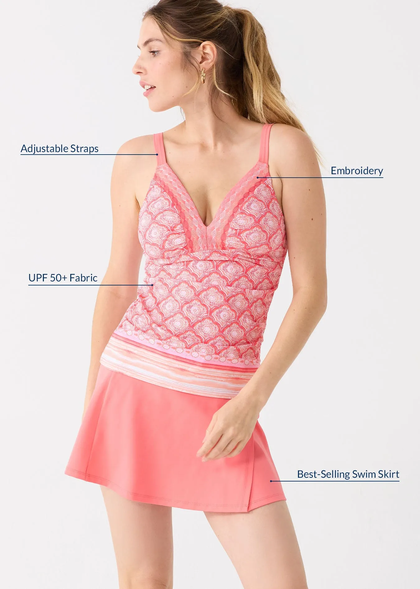 Sample - Amelia Island Embroidered Tankini Top sold by Cabana Life product image thumbnail 4