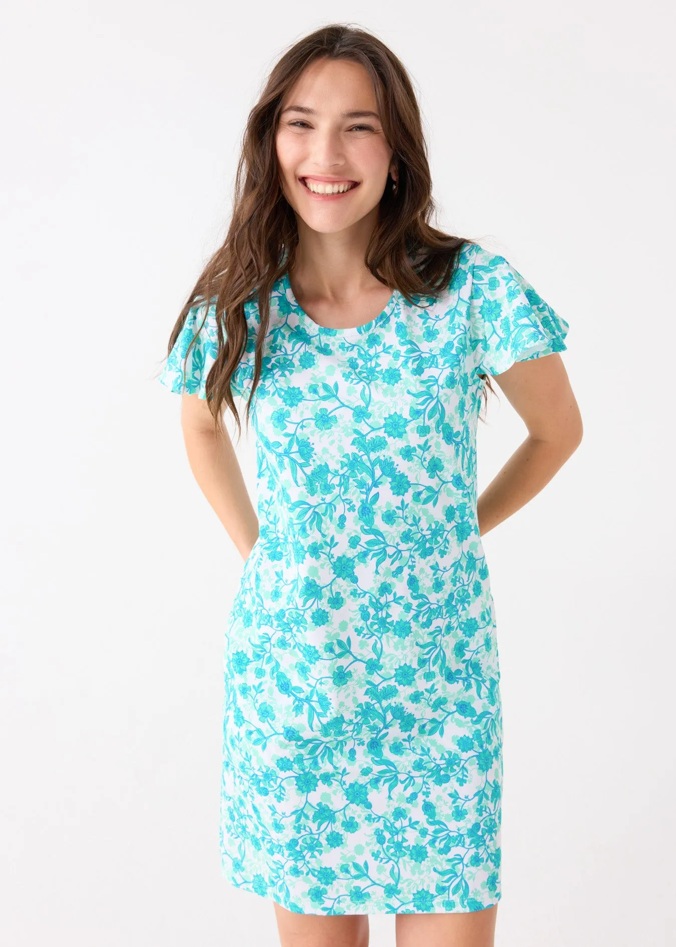 Sample - Rosemary Beach Ruffle Short Sleeve Dress sold by Cabana Life product image thumbnail 2