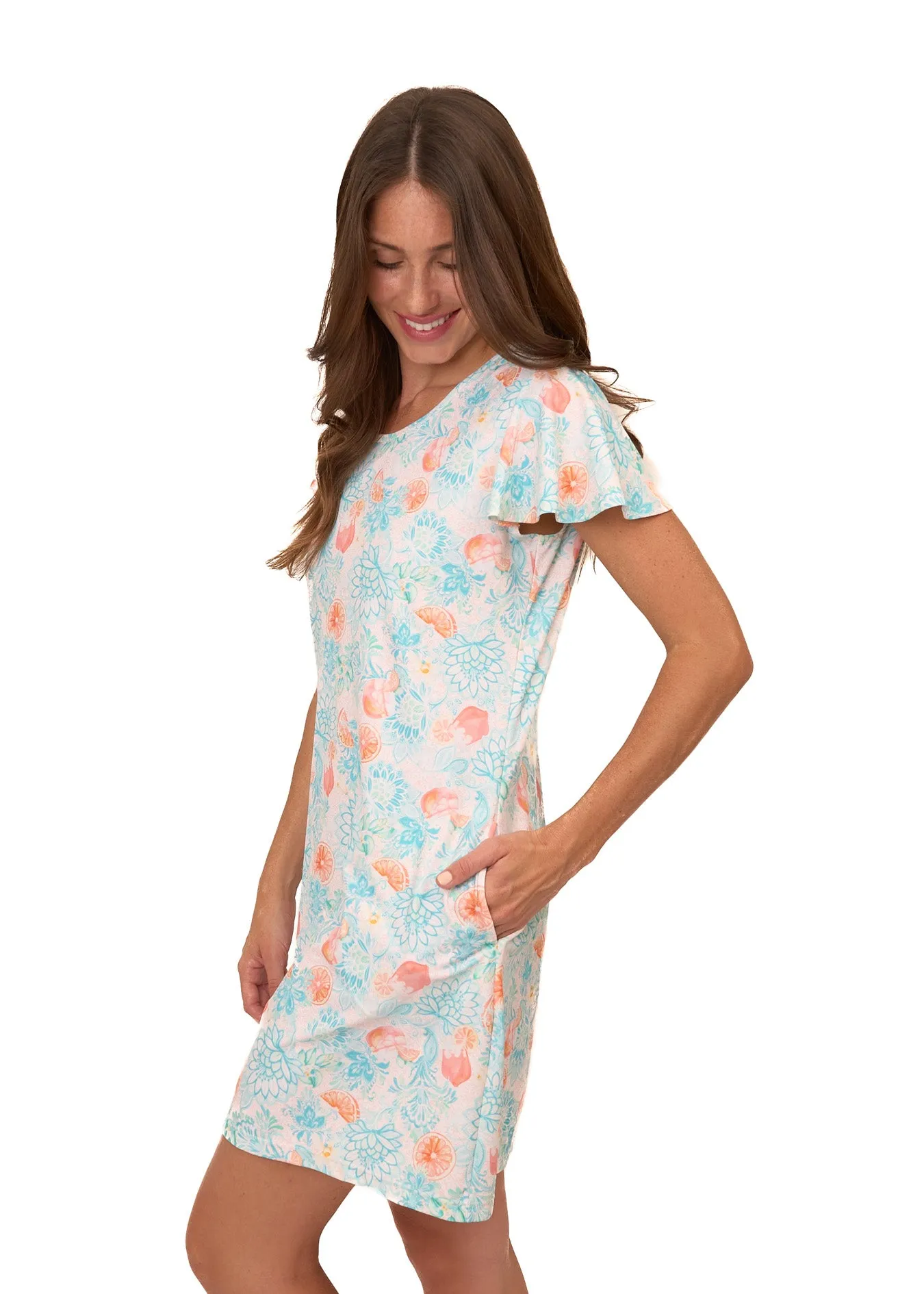 Sample - Spritz Ruffle Short Sleeve Dress sold by Cabana Life product image thumbnail 5