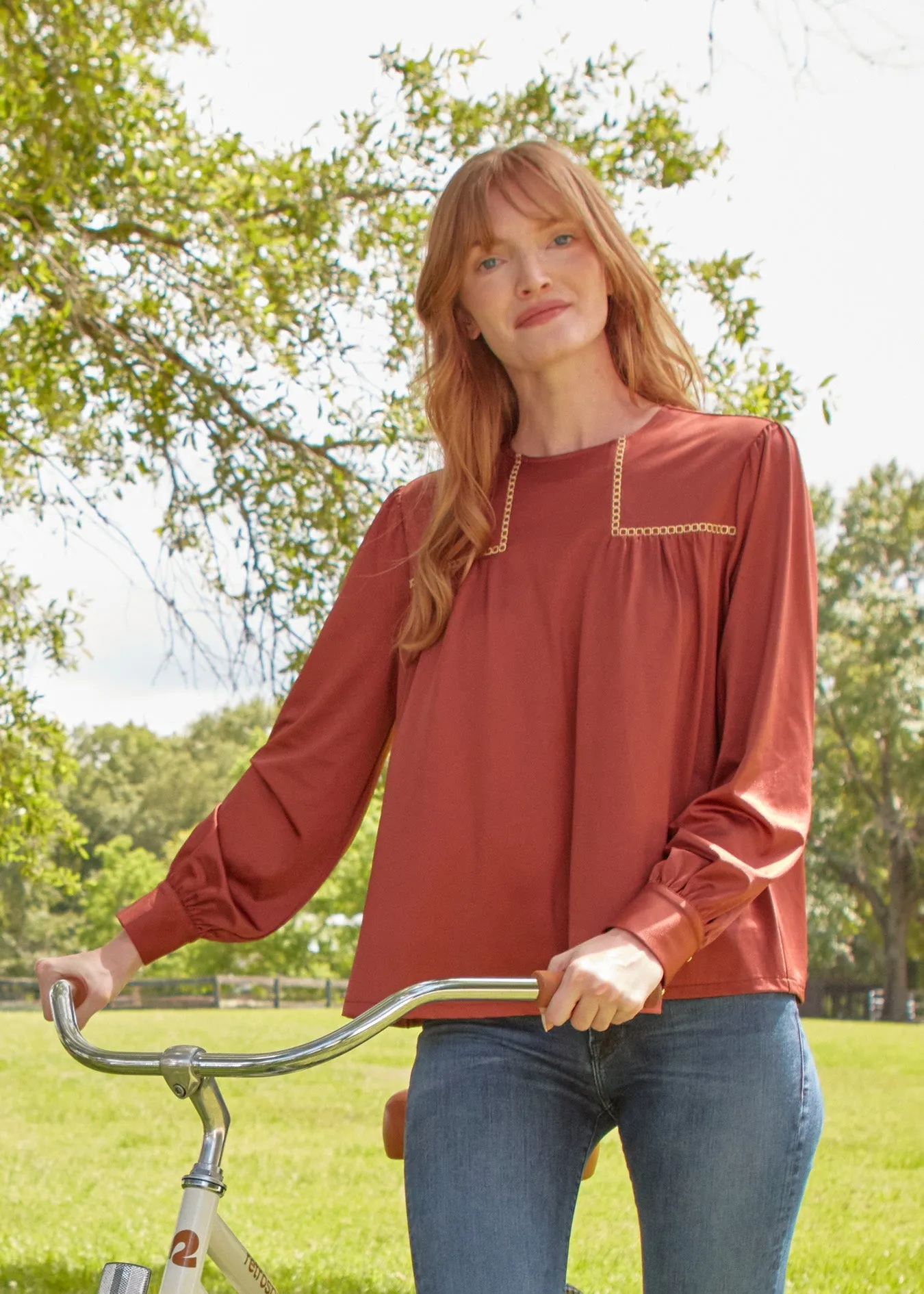 Sample - Copper Long Sleeve Top sold by Cabana Life
