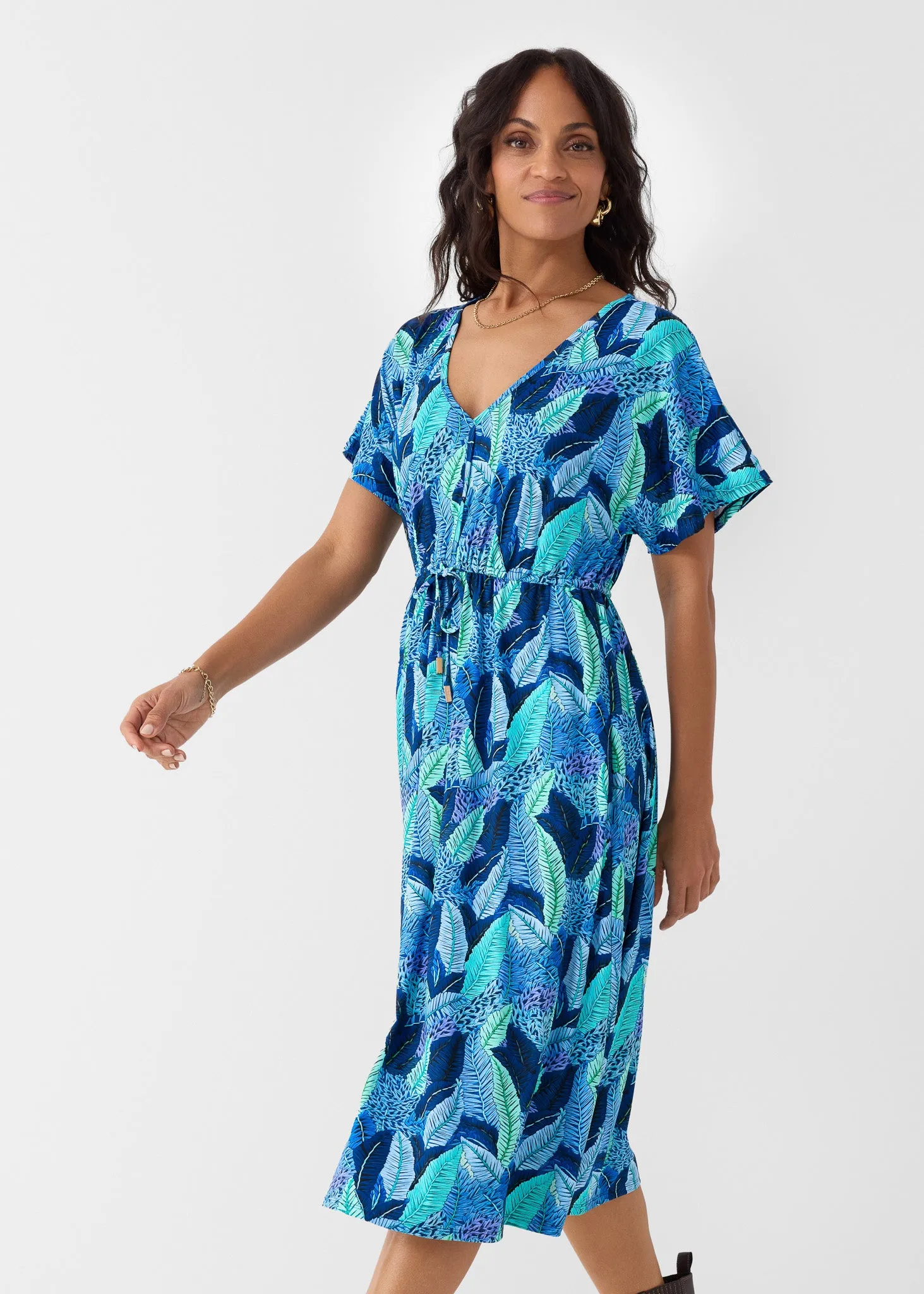 Sample - Blue Myers Tie Waist Midi Dress sold by Cabana Life product image thumbnail 5
